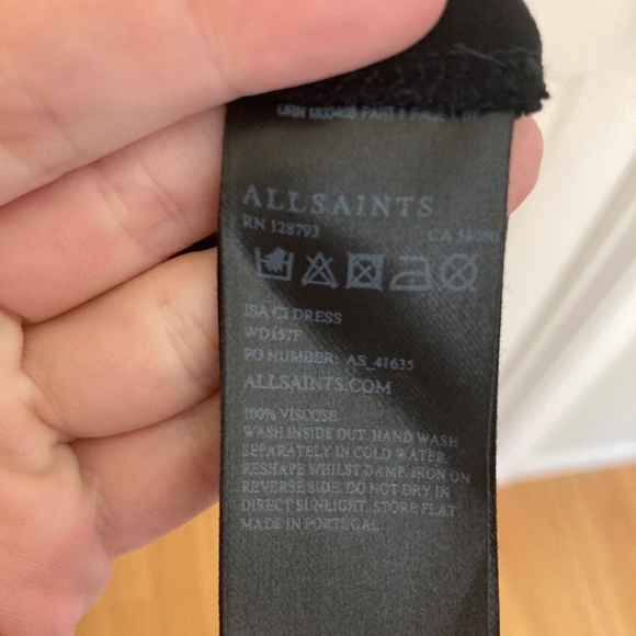 All Saints Isa CI Dress US 4 Black - Picture 5 of 9